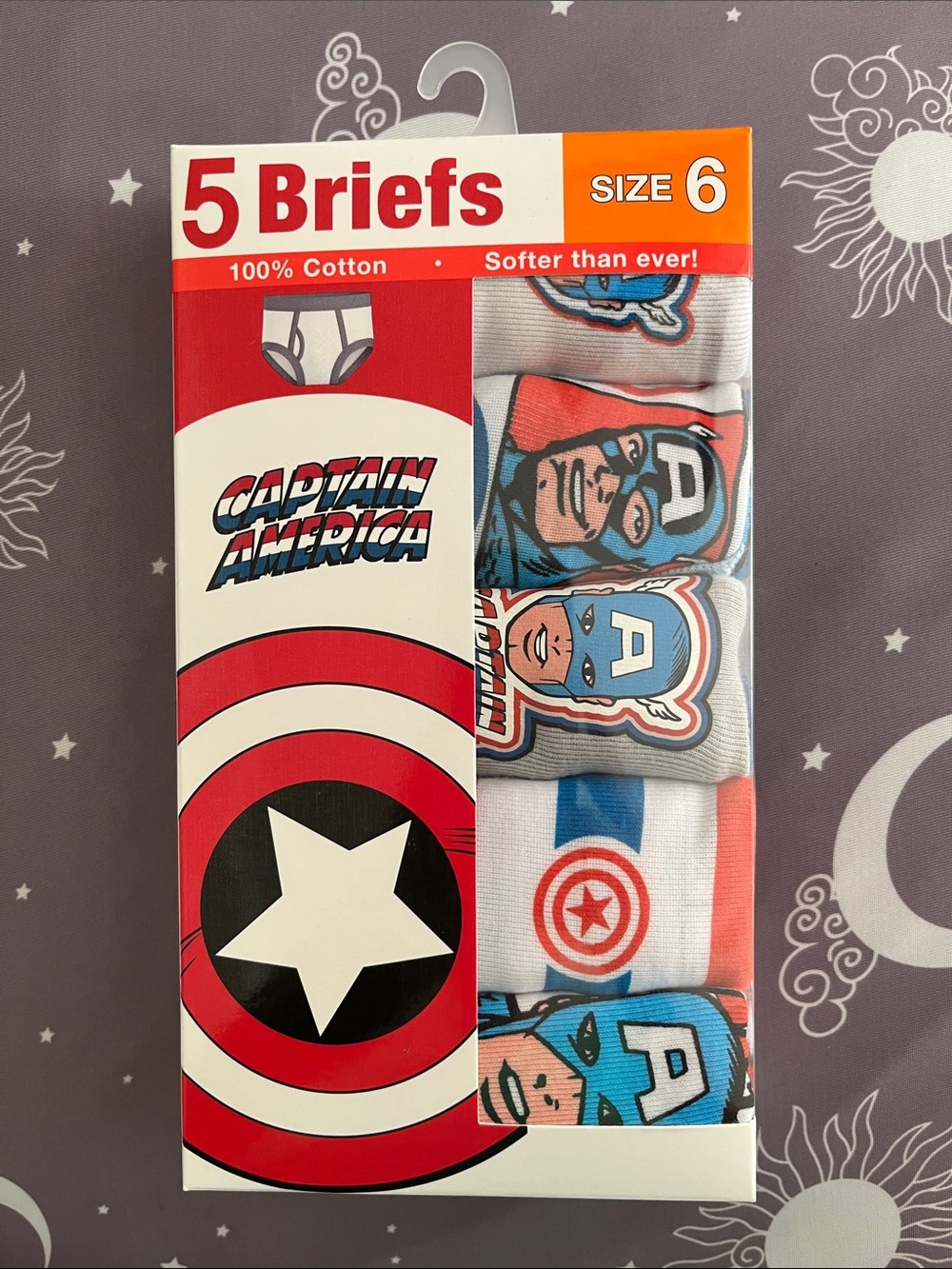 Marvel Captain America Kids Briefs - Red, White, Blue (5 Pack)